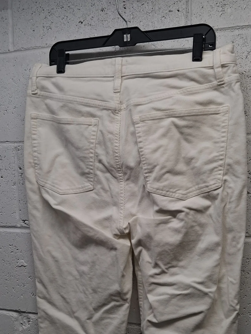 NWOT Mens J. Crew Off-White Corduroy Straight-Leg Jeans